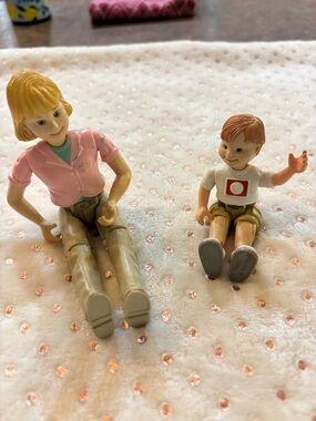 Fisher Price Loving Family Dolls Mother Son Set of 2 1998 Vintage
